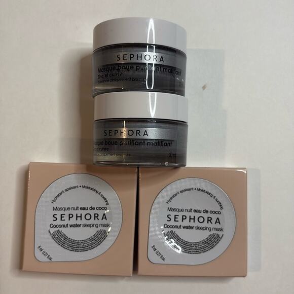 NWT Sephora bundle of two mud masks and two coconut water sleeping mask - Picture 1 of 4